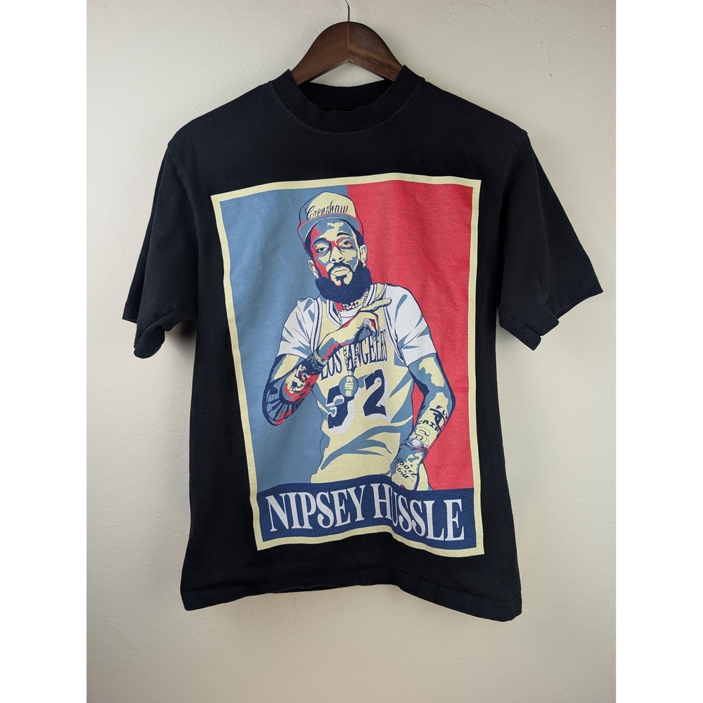 Nipsey Hussle Graphic T-Shirt Mens Medium Pro Team Heavy Weight Black Hip Hop